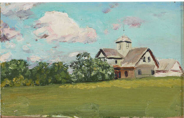 Дубовской Николай Никанорович. Летний пейзаж с домом